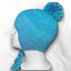 Handmade Crochet Winter Hat with Earflaps and Pom-Pom Hat for a Boy 3 - 5 Years